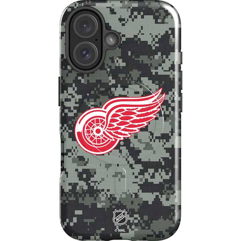 NHL Detroit Red Wings Camo iPhone 16 Plus Magsafe Impact Case